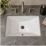 Lavamanos Submontar Rectangular Blanco 46 x 32,5 x 18,5 cm - imagen 2
