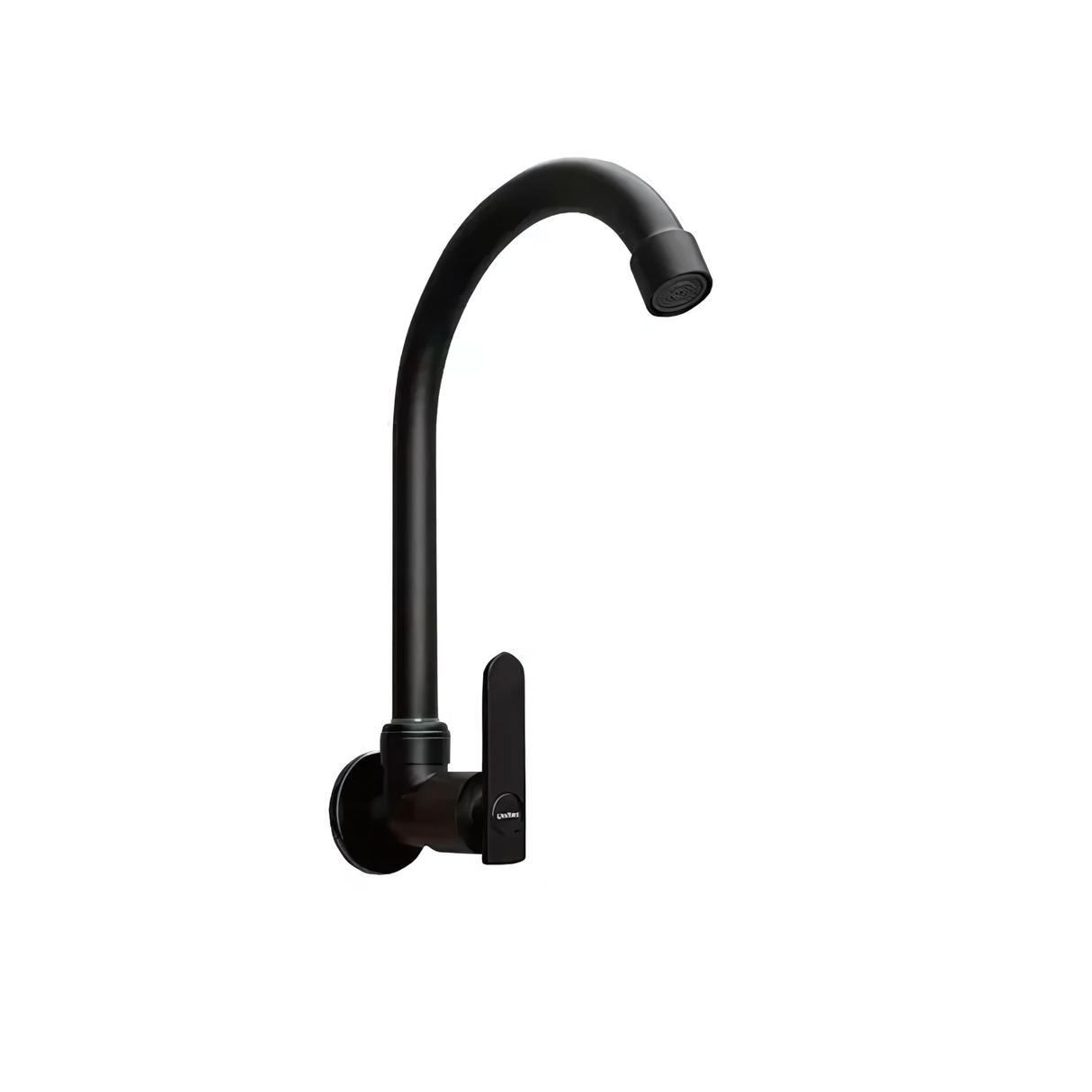 Grifería De Pared Para Lavaplatos Negra Mate 360° | Llave Agua Fría Metálica Para Cocina y Lavadero
