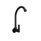 Grifería De Pared Para Lavaplatos Negra Mate 360° | Llave Agua Fría Metálica Para Cocina y Lavadero