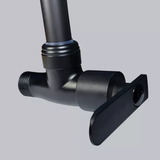 Grifería De Pared Para Lavaplatos Negra Mate 360° | Llave Agua Fría Metálica Para Cocina y Lavadero