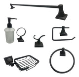 Juego de Accesorios de Baño Xcaret 6 Piezas Negro | Set Completo para Baño Moderno y Elegante