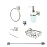 Juego de Accesorios de Baño Xcaret 6 Piezas Satin | Set Completo para Baño Moderno y Elegante