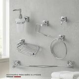 Juego de Accesorios de Baño Xcaret 6 Piezas Satin | Set Completo para Baño Moderno y Elegante