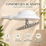 Características: 110 V, 3,96 kW, polipropileno y regadera de 8 pulgadas