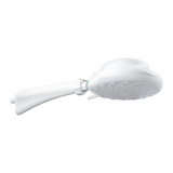 Ducha eléctrica blanca Maxi Zent con niple, vista inferior