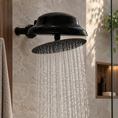 Ducha Eléctrica Negra Dirigible con Regadera de 8 Pulgadas 110 V