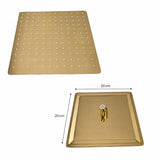 Conjunto de Ducha Orca Oro Cepillado con Monocontrol, Regadera 20 × 20 cm y Brazo de 40 cm