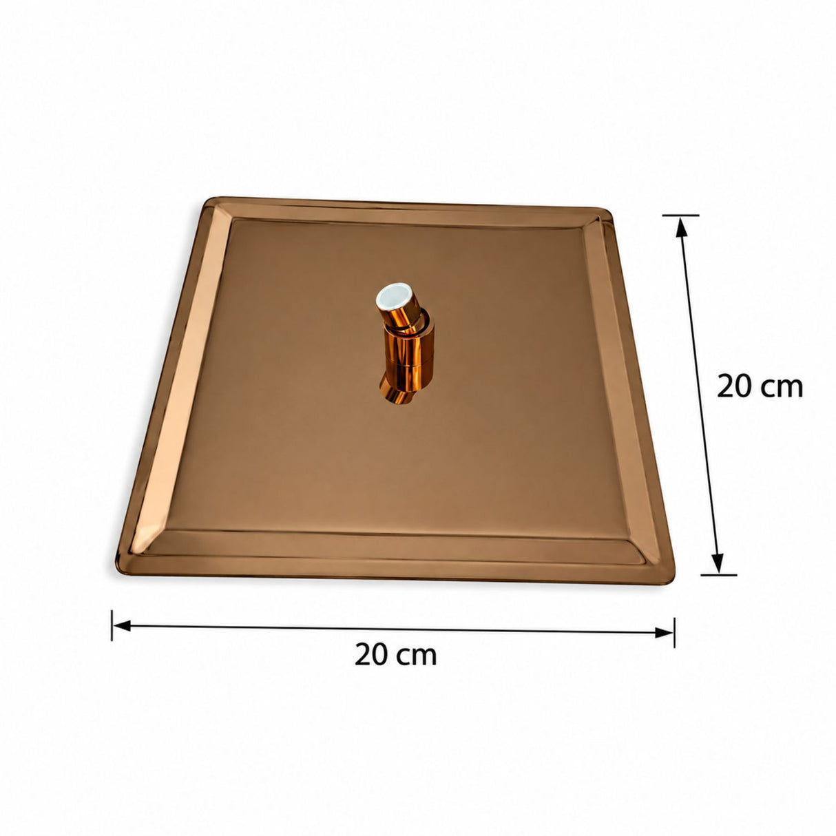 Conjunto de Ducha Orca Oro Rosa con Monocontrol, Regadera 20 x 20 cm y Brazo de 40 cm