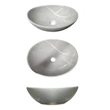 Lavamanos Tipo Canoa Ceramica Gris Marmol
