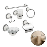 Juego Accesorios Baño 6 Piezas Porcelana Cromo