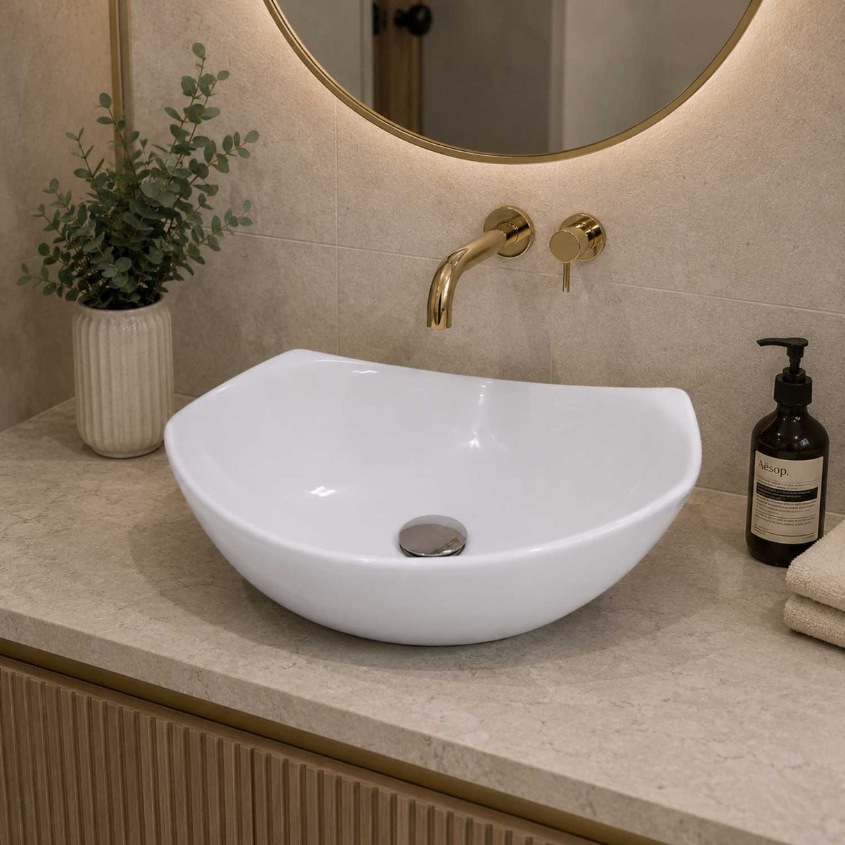 Lavamanos Arcad Beige 41*38*15.5cm