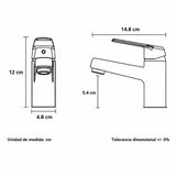 Grifería para Lavamanos Domenica Monocontrol Cromada 12 cm