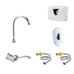 Kit Grifería Con dispensadores y Válvula pedal