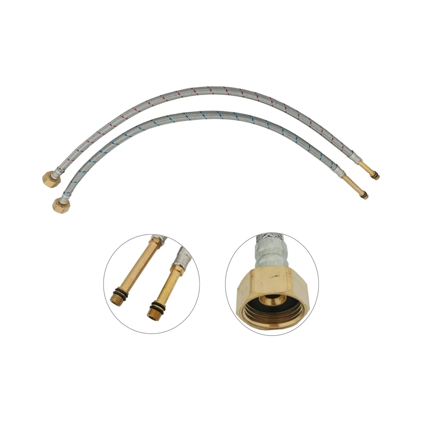 Pareja Acople Flexo Metálico Monocontrol 100cm