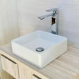 Lavamanos de sobreponer cuadrado blanco en porcelana 37 × 37 cm, vista principal