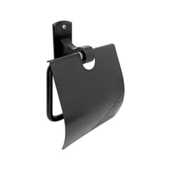 Porta Rollo Para Papel Higiénico Negra Base Rectangular