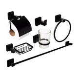 Kit Juego De Accesorios Negro Mate Cuadrado