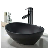 Kit Lavamanos Negro Sobreponer Griferia Negra Desague Push