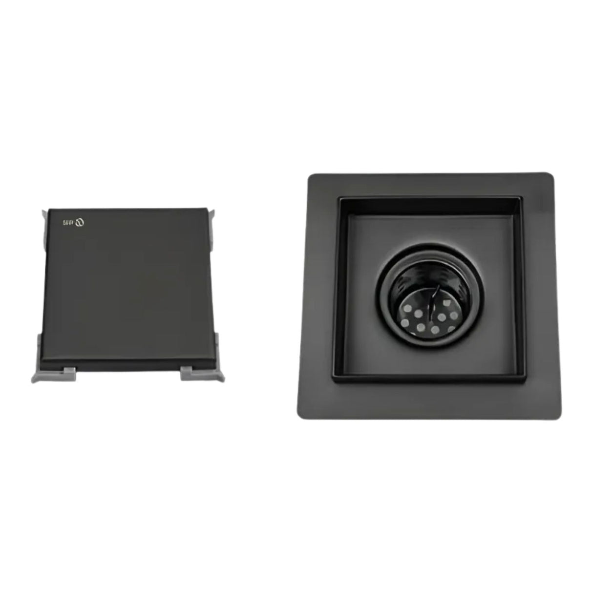 Rejilla Piso Cuadrada 10 X 10 Negro Mate Diseño Moderno SS304