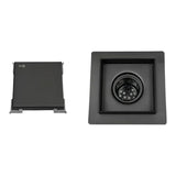 Rejilla Piso Cuadrada 10 X 10 Negro Mate Diseño Moderno SS304