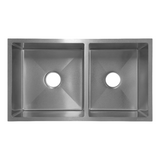 Lavaplatos De Lujo Doble Poceta En Acero Inoxidable SUS 304 - 78x45x21 cm - Instalación Bajo y Sobre Mesón - Incluye Canastillas y Sifón