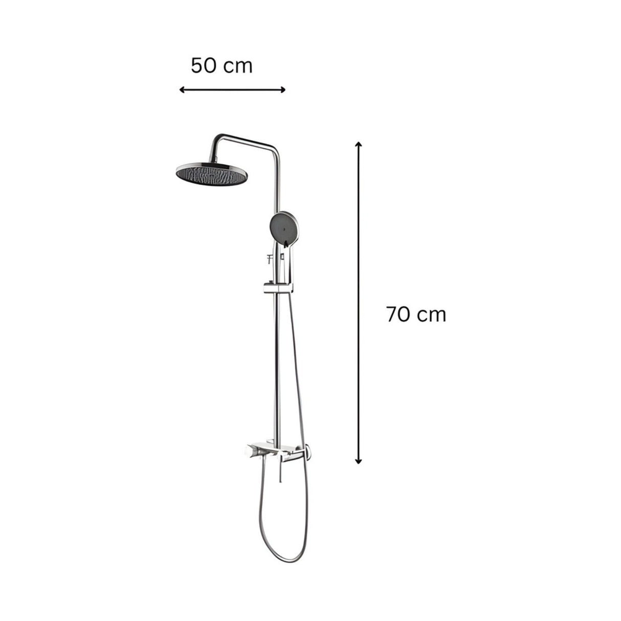 Columna De Ducha Con Mezclador Lusso Níquel Texturizado