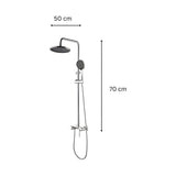 Columna De Ducha Con Mezclador Lusso Níquel Texturizado
