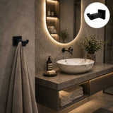 Perchero de Pared Negro para Baño