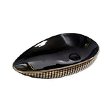 Lavamanos Oztra Negro Y Dorado Brillante