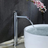 Llave Alta para Lavamanos Cascada 30,5 cm Agua Fría Cromada