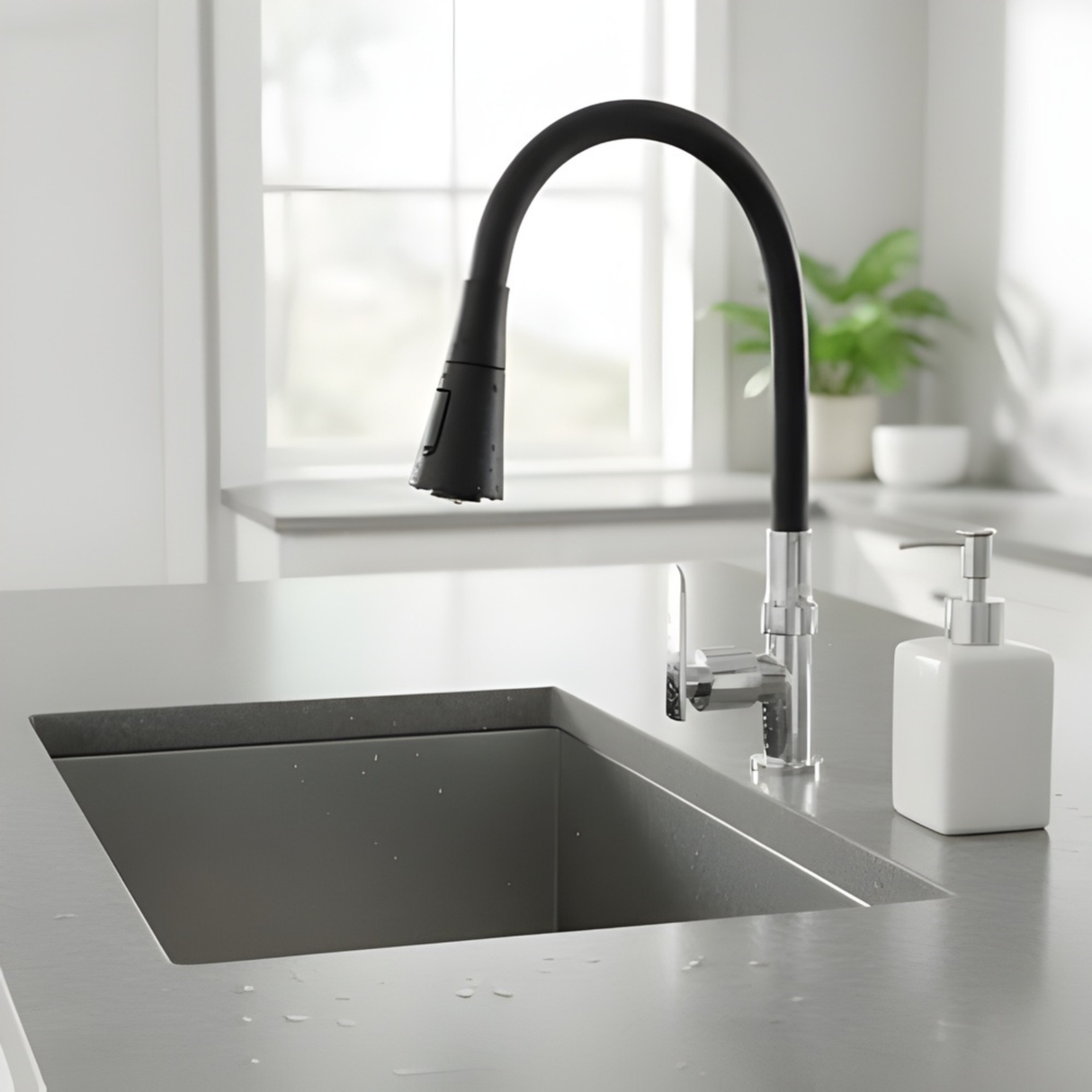 Grifo Mesa De Cocina Orientable Pamo, Sistema Cierre Rápido