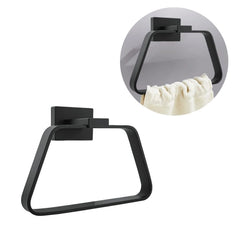 Toallero Aro Perla Negro En Aluminio