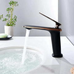 Monocontrol Lavamanos Bajo Negro Rosa Vintage 18 cm para Baño