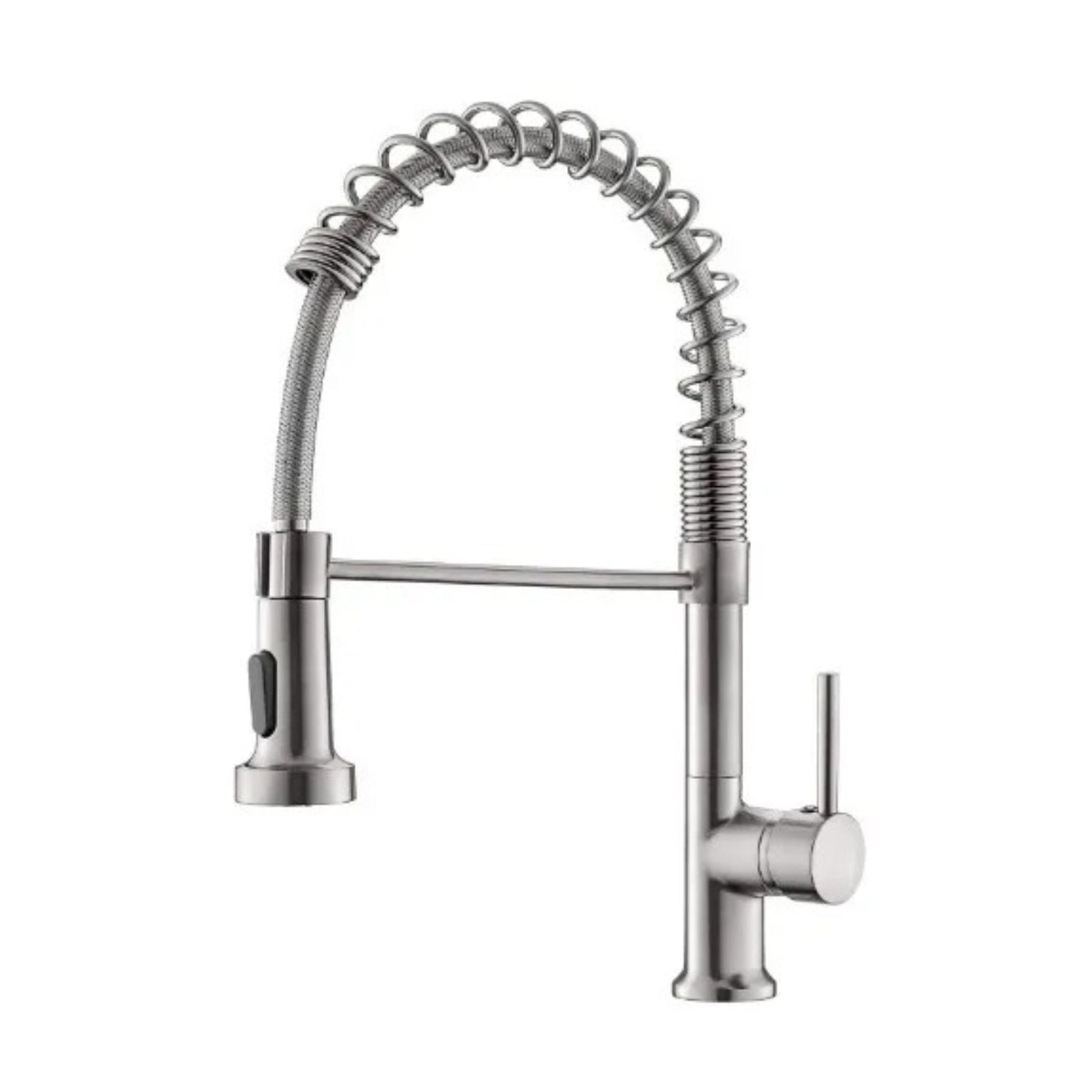 Grifería Lavaplatos Extraíble Flexible En Níquel Cepillado Con Doble Función Y Giro 360°