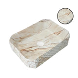 Lavamanos Sobreponer Rectangular Mármol Beige Texturizado