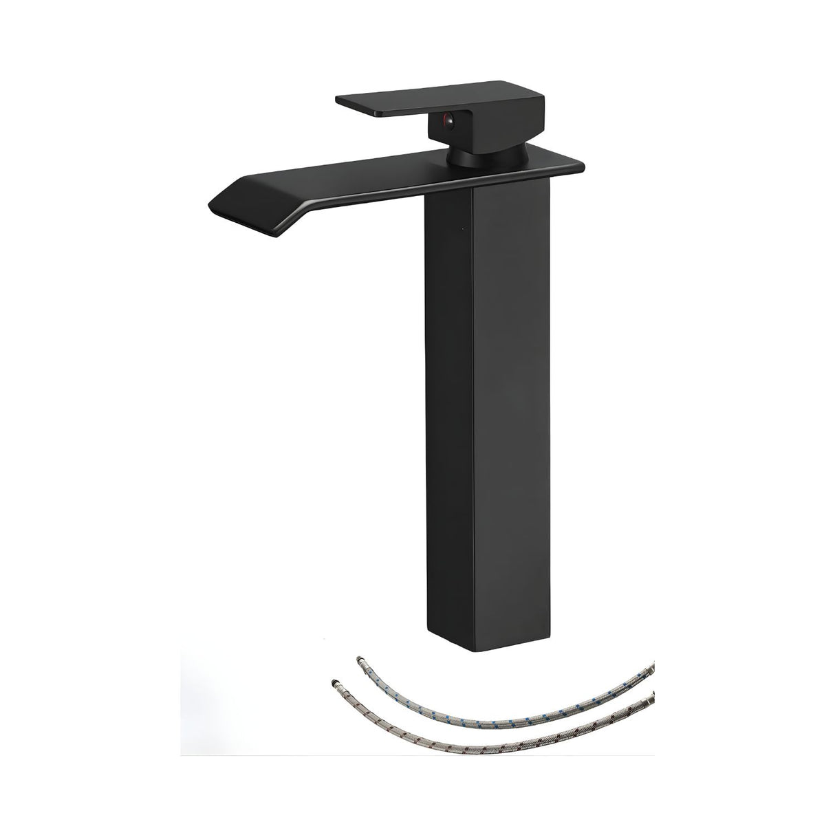 Monocontrol Lavamanos Alto Cascada Acero Inoxidable 304 28 cm Altura Diseño Premium Baño Moderno