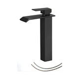 Monocontrol Lavamanos Alto Cascada Acero Inoxidable 304 28 cm Altura Diseño Premium Baño Moderno