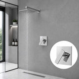 Monocontrol Ducha Plano Cromado Empotrado Mezclador para Ducha con Control de Temperatura 18 x 12 cm