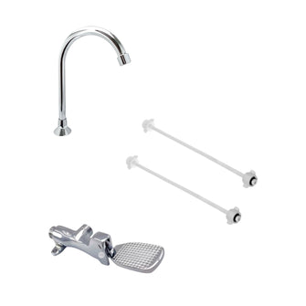 Kit Griferia Industrial Pedal Con Cuello