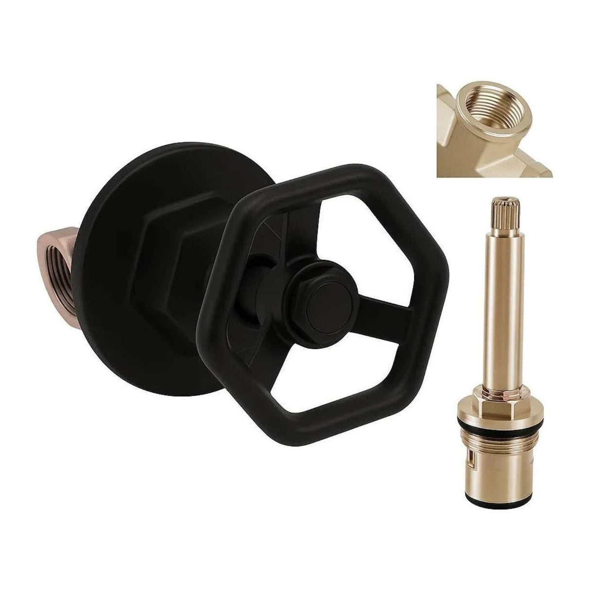 Registro De Ducha Agua Fria Ref Driver Negro Matte