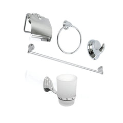 JUEGO ACCESORIOS PARA BAÑO 5 PIEZAS ZINC