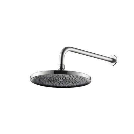 Vista frontal de regadera redonda Spacco 25,4 cm