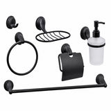 Set de Accesorios de Baño Notte Negro de 6 Piezas