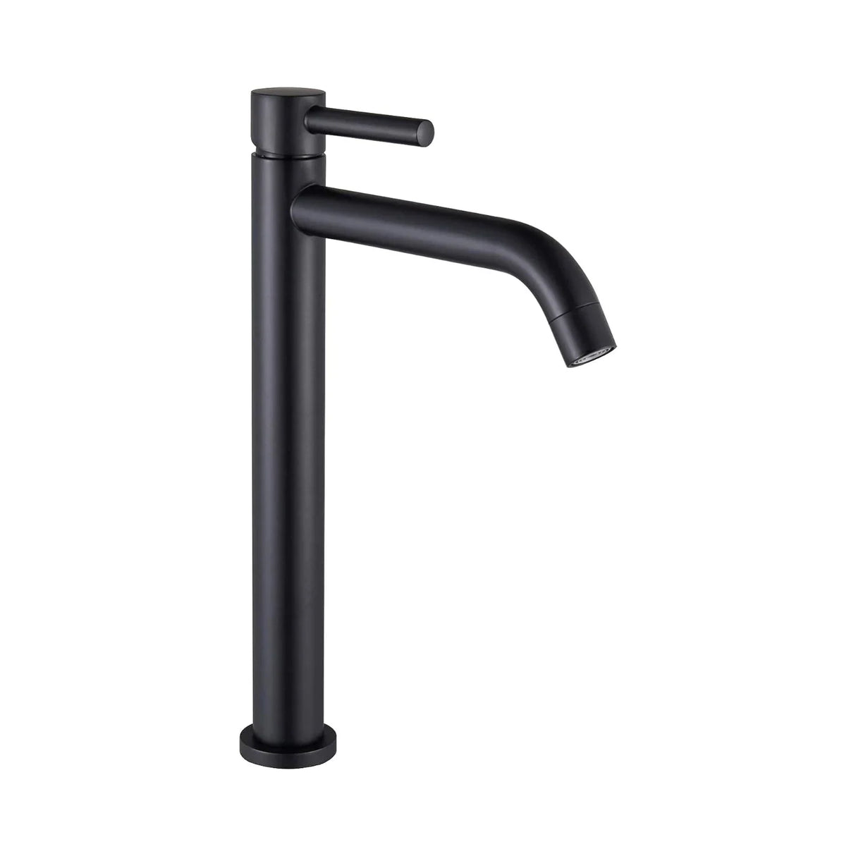 Monocontrol Lavamanos Alto Negro Mate Llave Lever