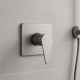 Mezclador Ducha Empotrado Color Gris Concreto Monocontrol