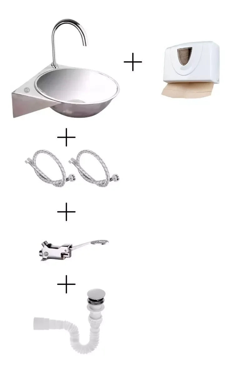 Kit Válvula Pedal, Cuello, Lavamanos, Dispensador , Sifón