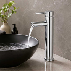 Grifería Monocontrol Lavamanos Alto Cuello Recto Largo | Diseño Moderno para Baño Premium