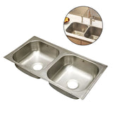Lavaplatos Doble Acero Inoxidable SubMontar 82 x 43 cm