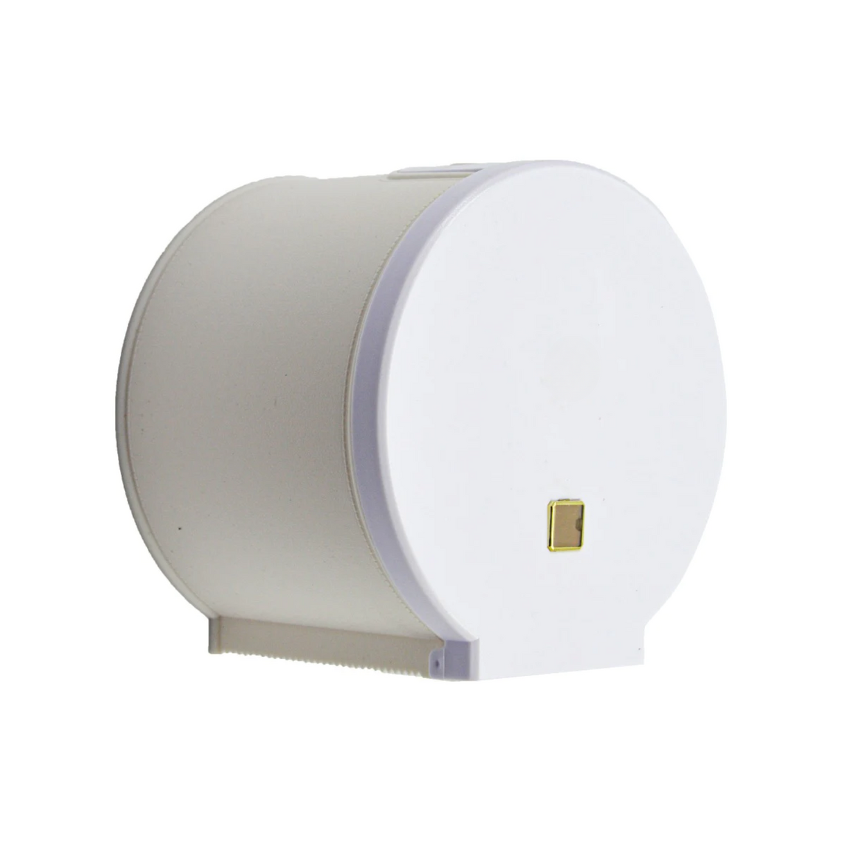 Dispensador de Papel Higiénico en ABS con Botón Blanco