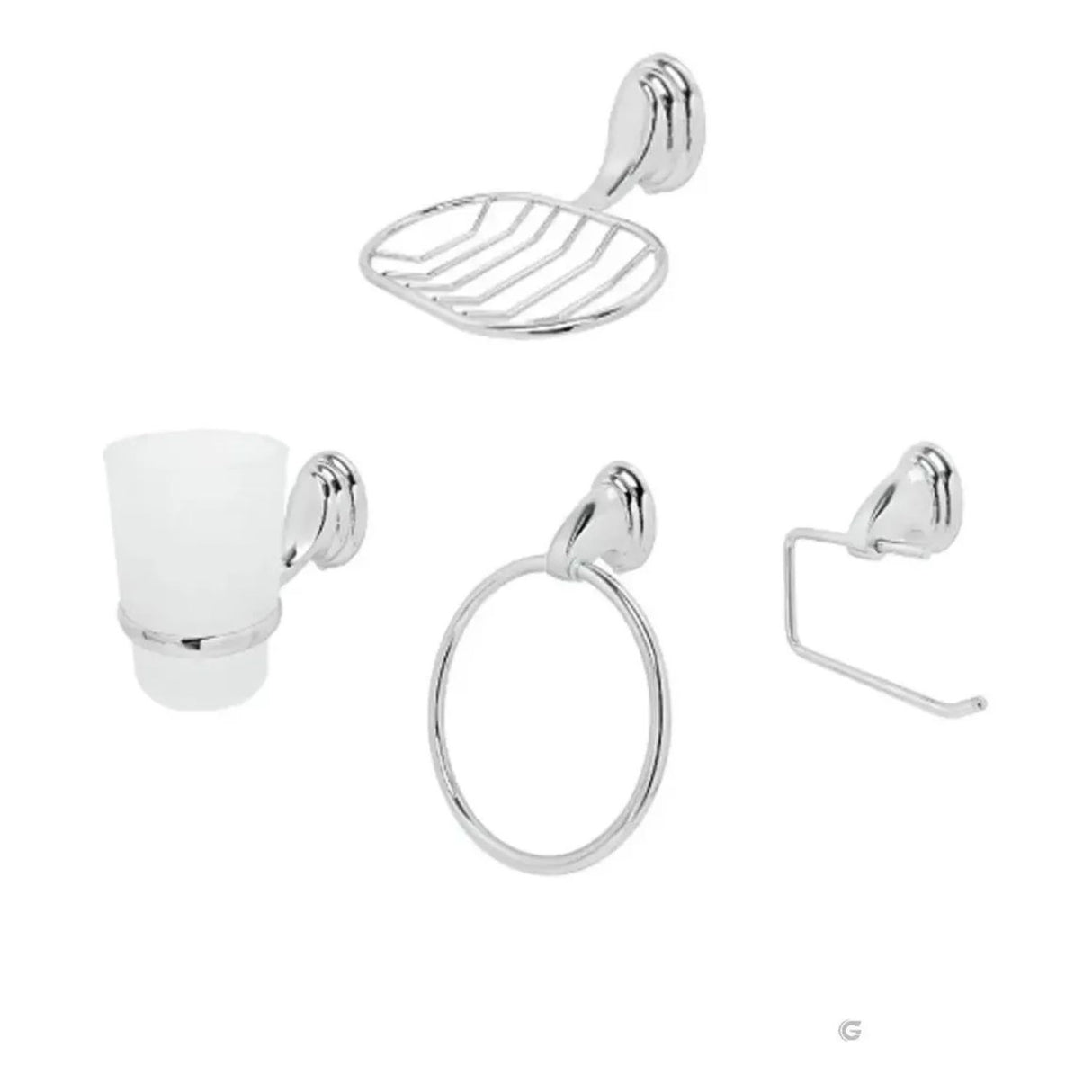 Juego de accesorios para baño Línea 2000 cromado x4 piezas, vista principal